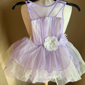 Purple/Cream Tutu Dress